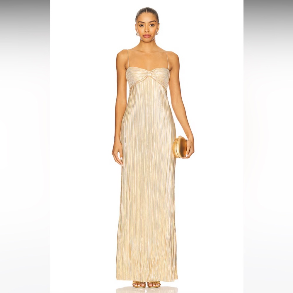 Lovers + Friends Mya Gown in Gold